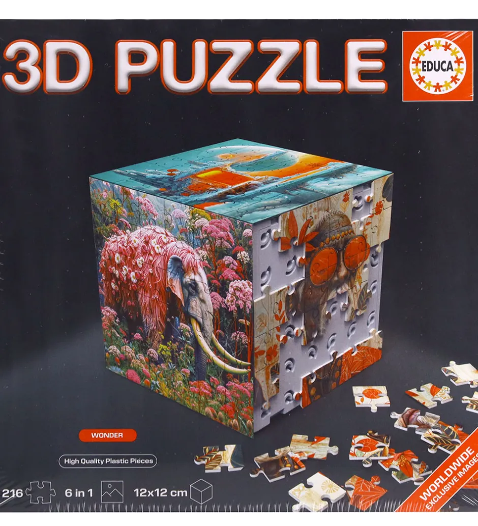 3D Puslespil - 216 Brikker - Cube Wonder>Educa Discount