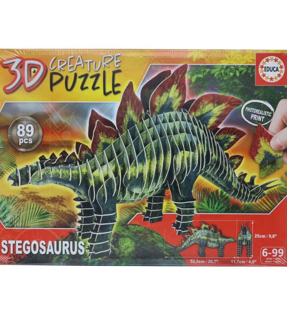 3D-Puslespil - Stegosaurus - 89 Brikker>Educa Online