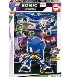 Puslespil - 300 Brikker - Sonic Prime Neon>Educa New