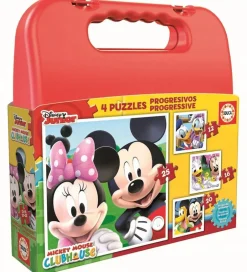 Puslespil - 4 Forskellige - Mickey Mouse Club House>Educa Clearance