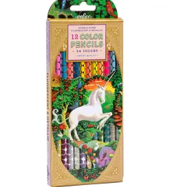 Farveblyanter - 12 Stk. - Neon/Metallic - Unicorn>Eeboo Hot
