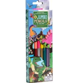 Farveblyanter - 6 Stk. - Jumbo - Dinosaur>Eeboo Clearance