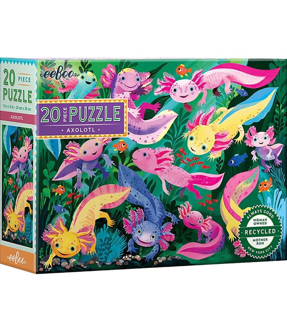 Puslespil - 20 Brikker - 28x38 cm - Axolotl>Eeboo Best