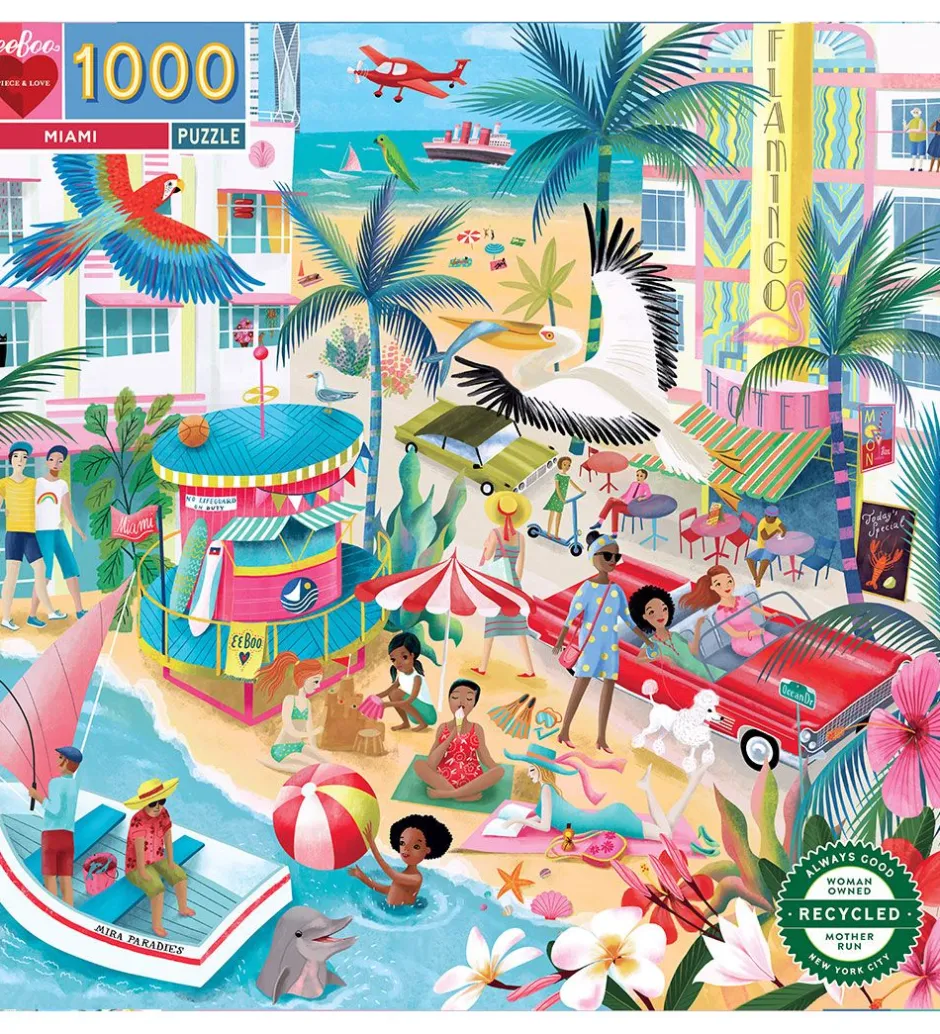 Puslespil - 1000 Brikker - Miami>Eeboo Online