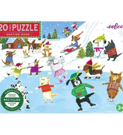 Puslespil - 20 Brikker - 28x38 cm - Skating Dogs>Eeboo Hot