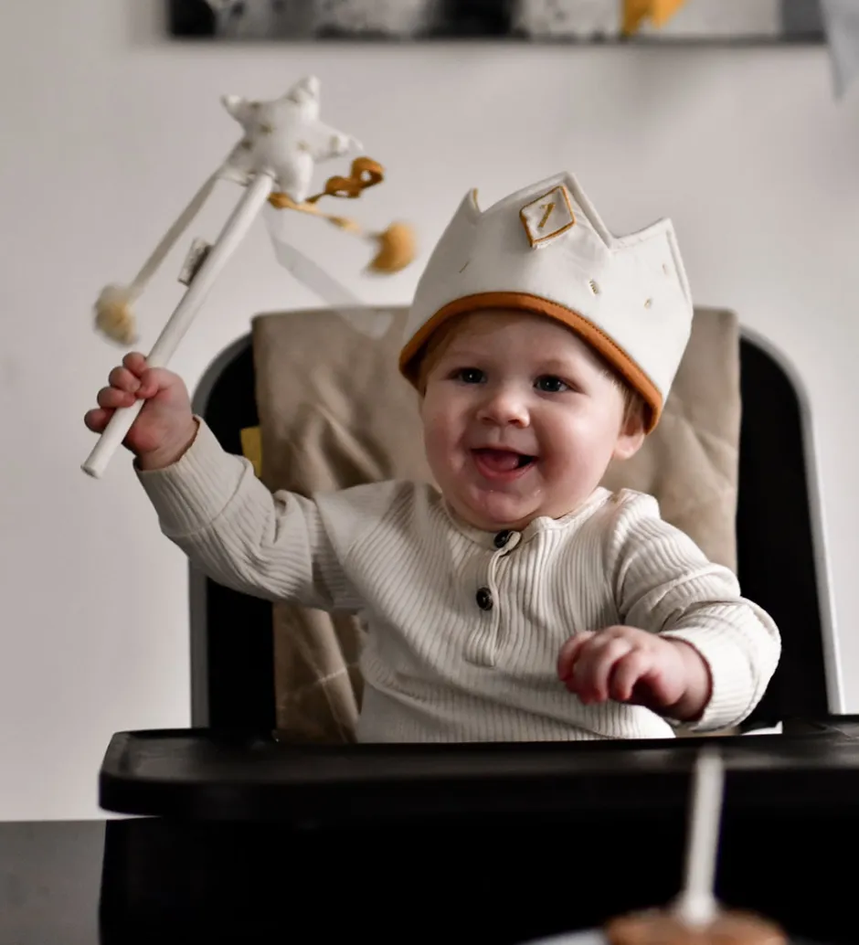 Fødselsdagskrone m. Tal - Stof - Oat Milk>Fabelab Best