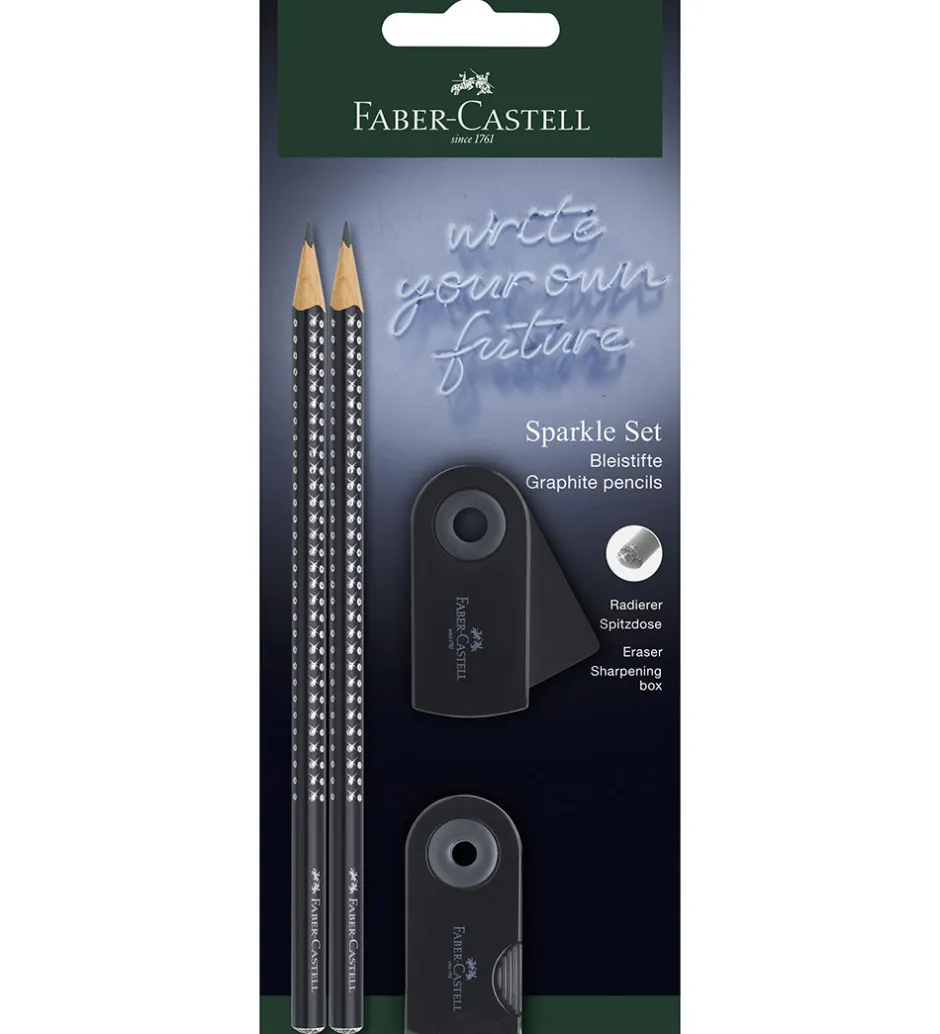 Blyantsæt - Sparkle - 4 Dele - Sort>Faber-Castell New