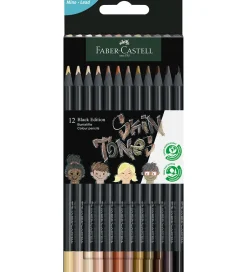 Farveblyanter - Trekantet - Black Edition - 12 stk>Faber-Castell Outlet