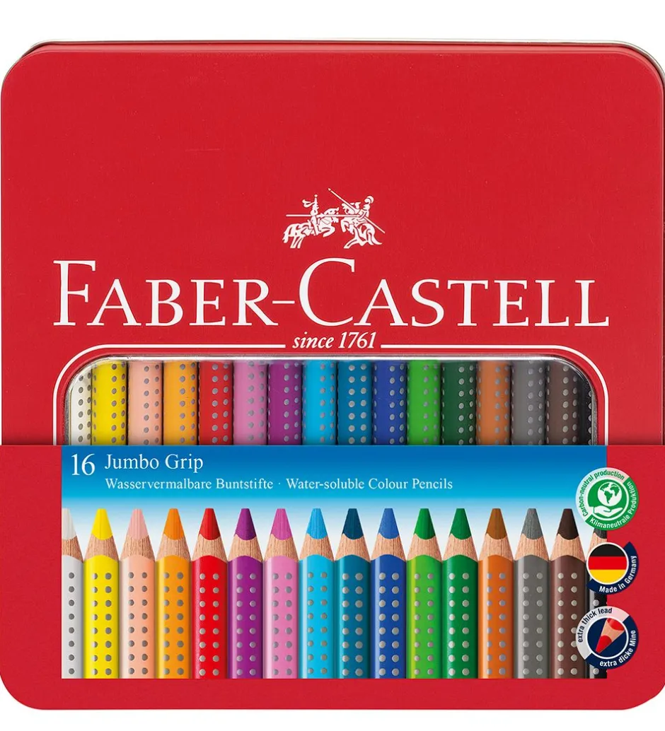 Farveblyanter - Jumbo Grip - Akvarel - 16 stk - Mu>Faber-Castell Best