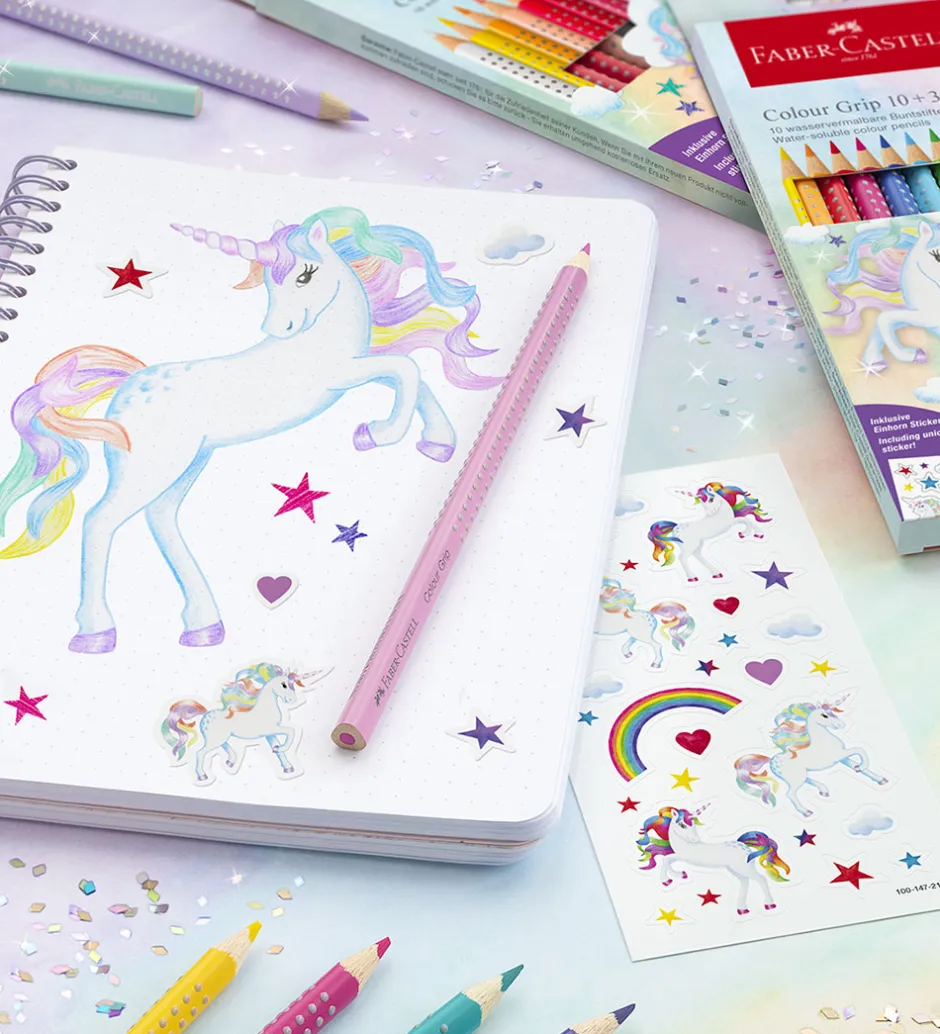 Farveblyanter - Trekantet - Grip Unicorn - 10+3 st>Faber-Castell Best