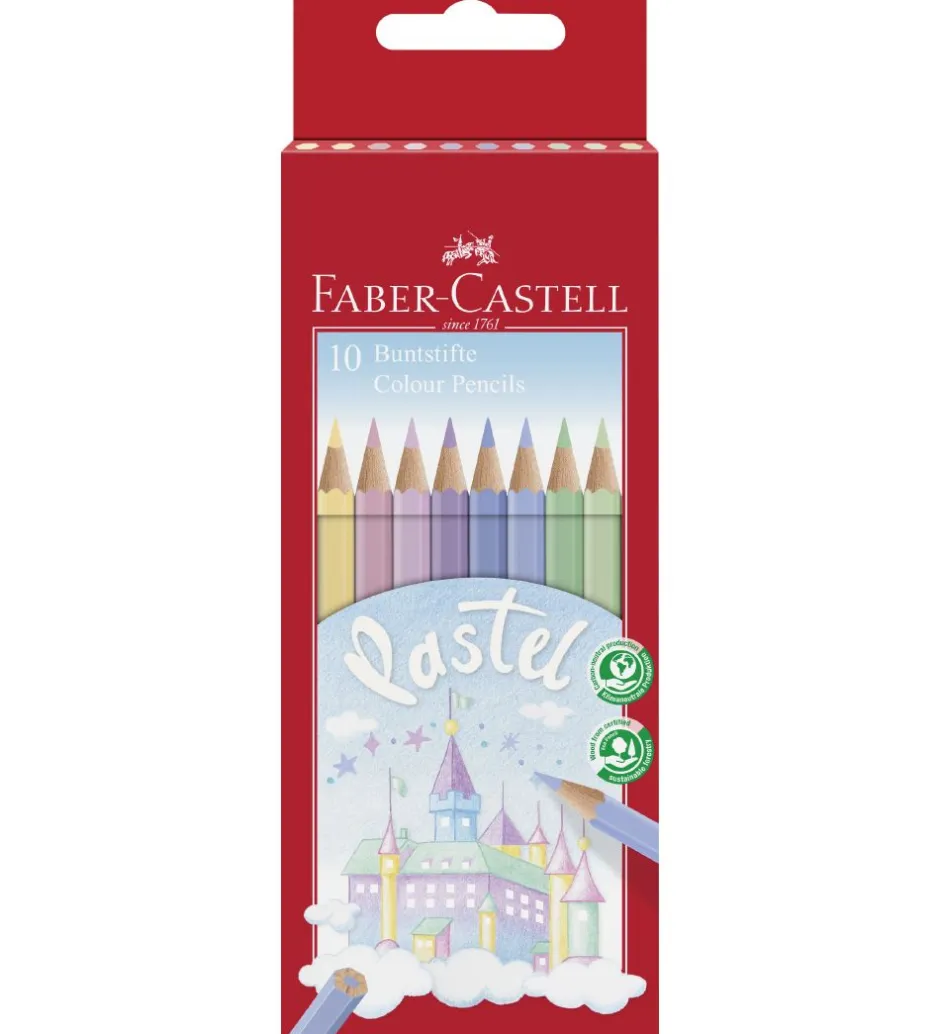 Farveblyanter - Slot - 10 stk - Pastel>Faber-Castell New