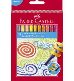 Farvekridt - Twistable - 24 stk>Faber-Castell Clearance