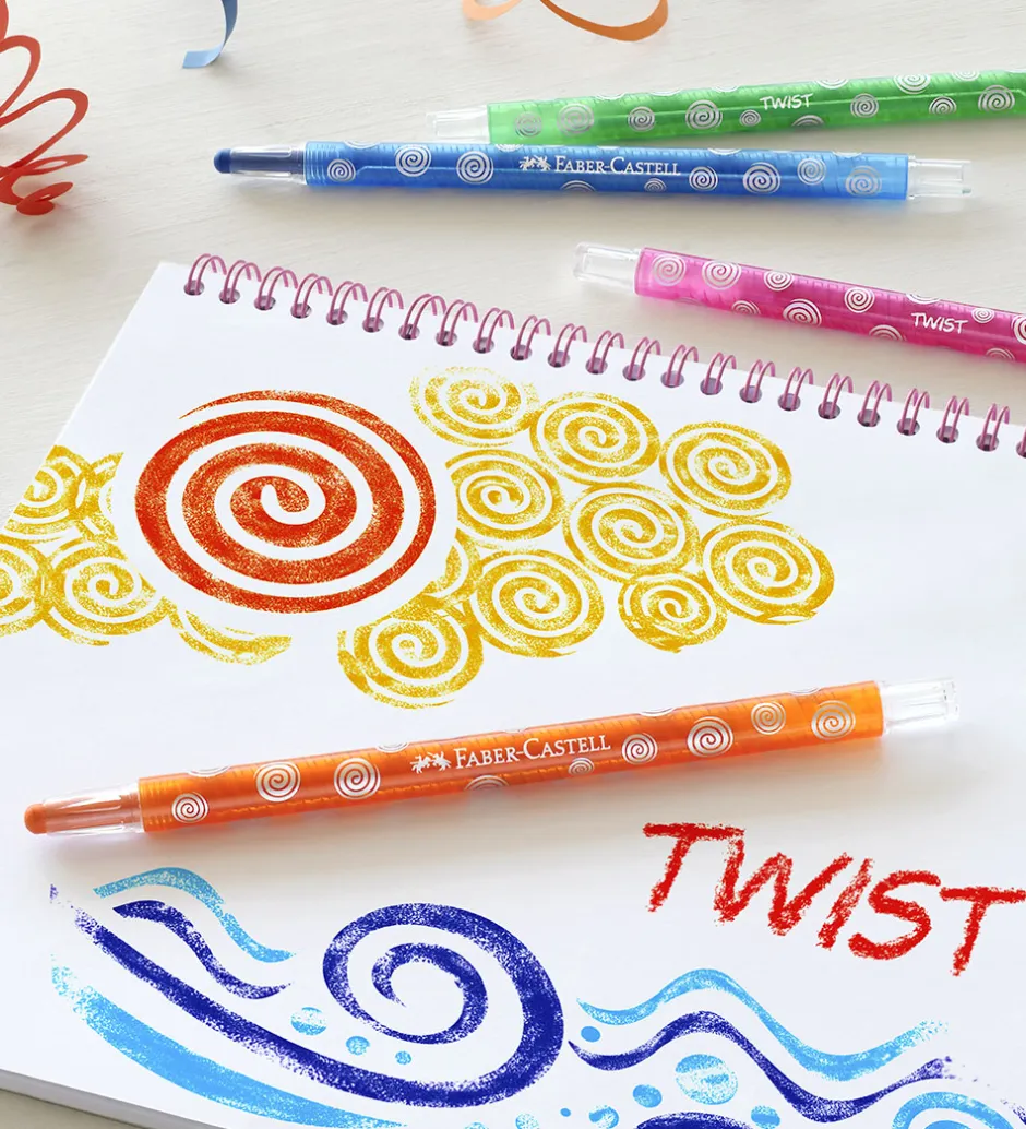 Farvekridt - Twistable - 24 stk>Faber-Castell Clearance