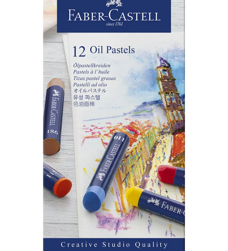 Fedtfarver - 12 stk>Faber-Castell New