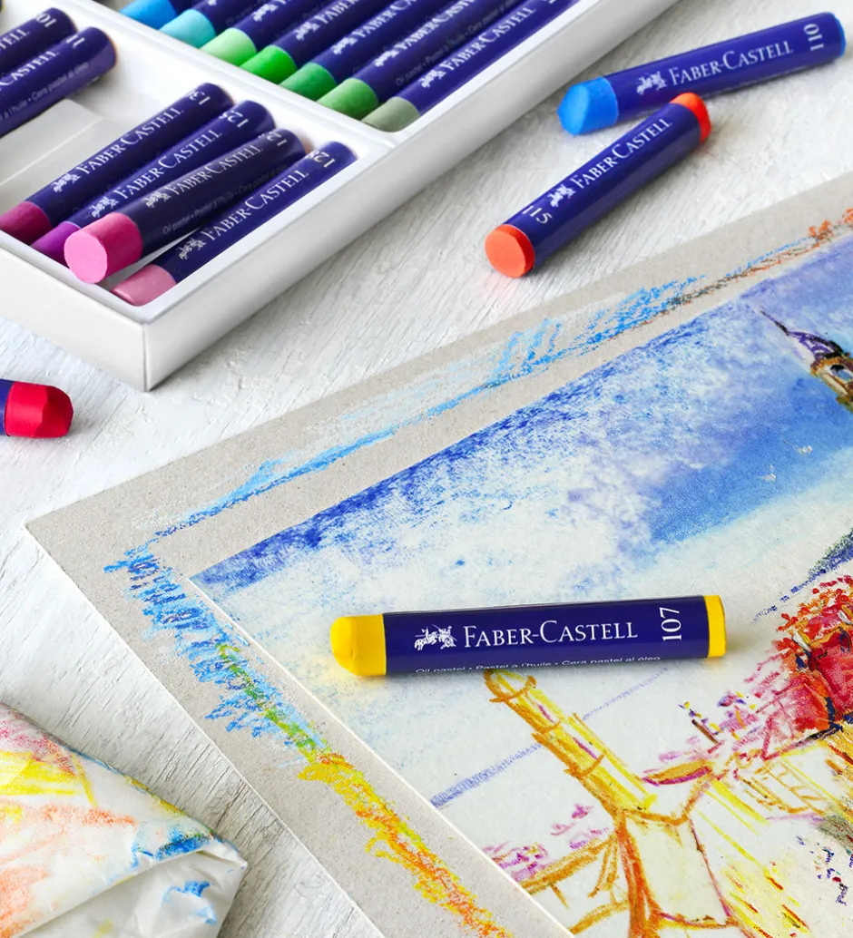 Fedtfarver - 12 stk>Faber-Castell New