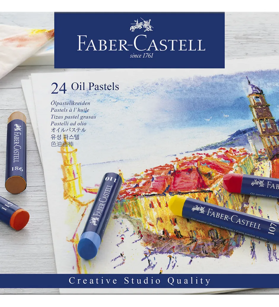 Fedtfarver - 24 stk>Faber-Castell Online
