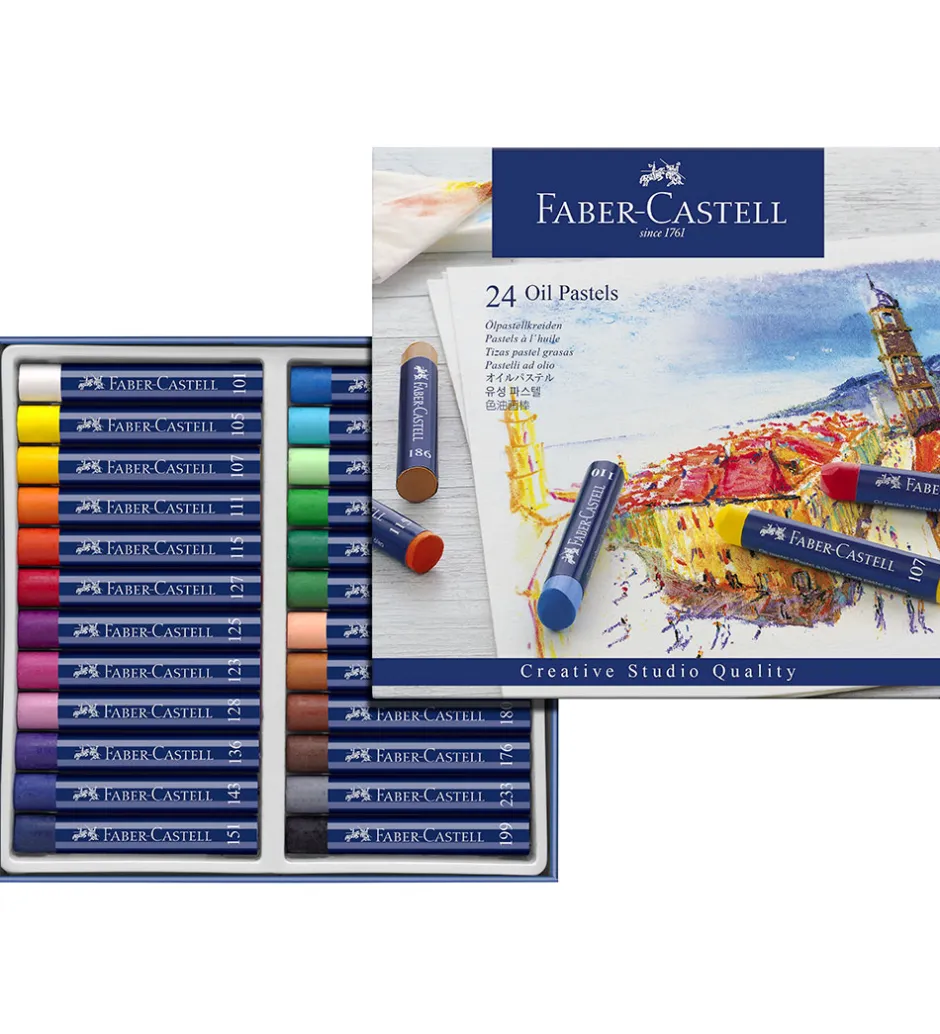 Fedtfarver - 24 stk>Faber-Castell Online
