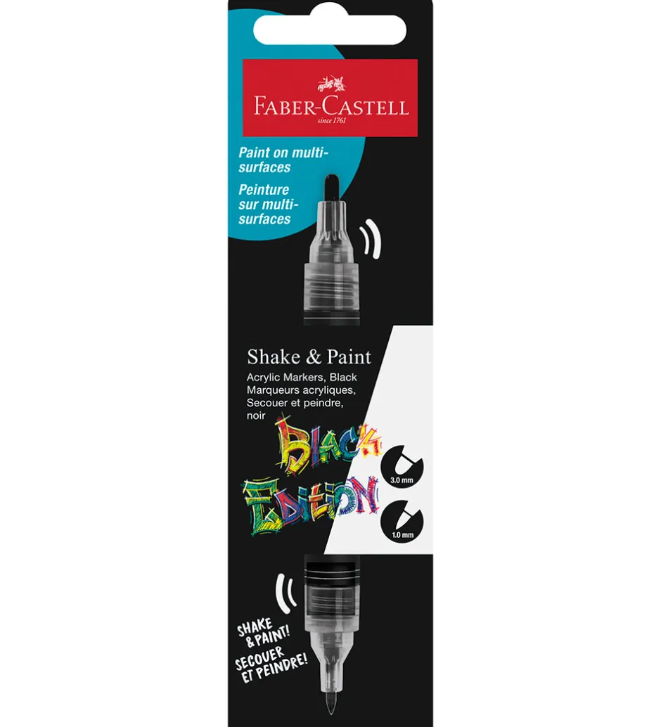 Tusch - Shake & Paint Acrylic - Sort>Faber-Castell Sale