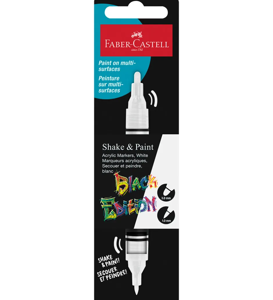 Tusch - Shake & Paint Akryl - Hvid>Faber-Castell Sale