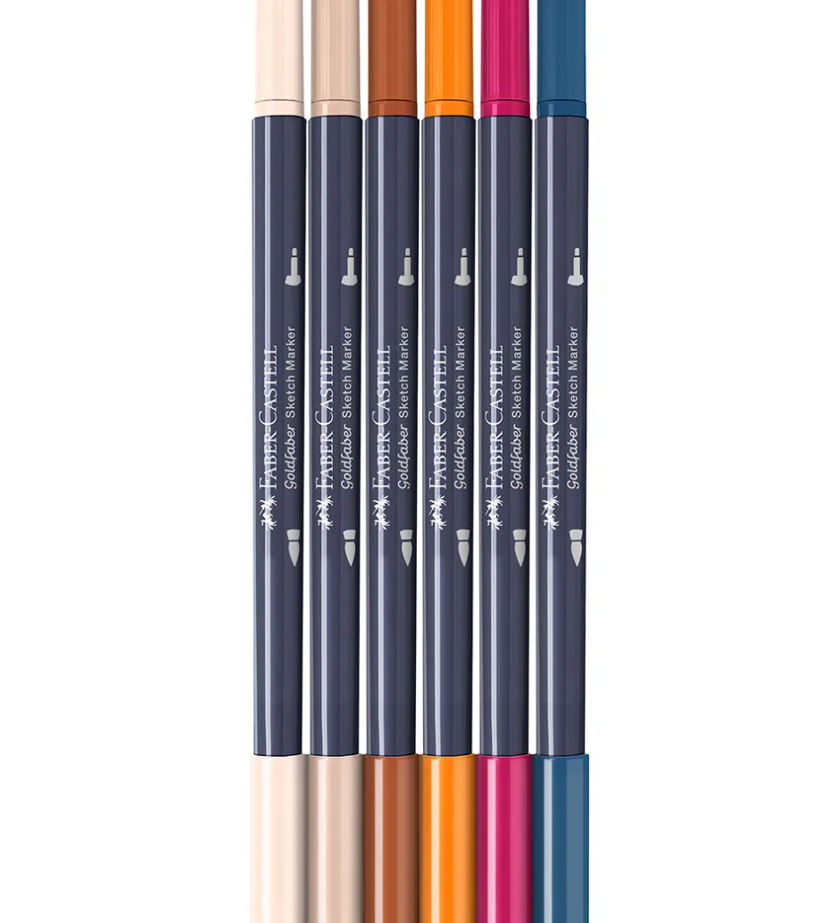 Tuscher - 6 Stk. - Goldfaber Sketch - Manga>Faber-Castell Discount