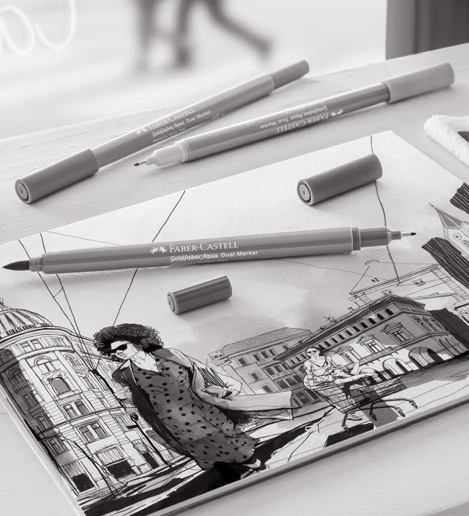 Tuscher - 6 stk. - Grå>Faber-Castell Sale