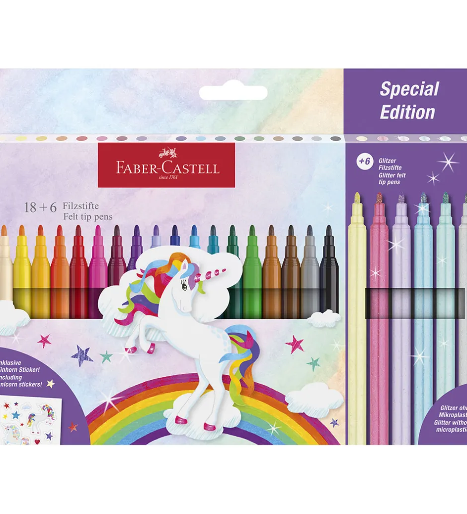 Tuscher - 24 stk. - Unicorn Pastel>Faber-Castell Best