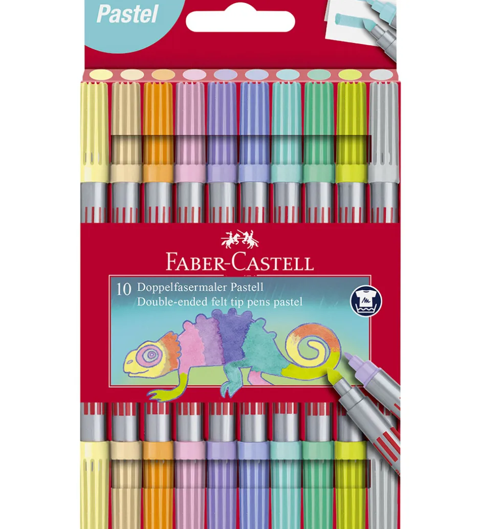 Tuscher - Dobbelt Tyk/Tynd - 10 stk - Pastel>Faber-Castell Online