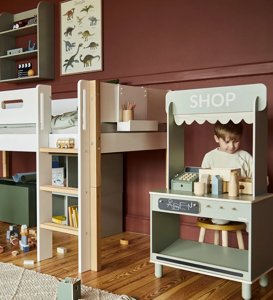 Butik og Café - Træ - Play - Natural Green>Flexa Hot