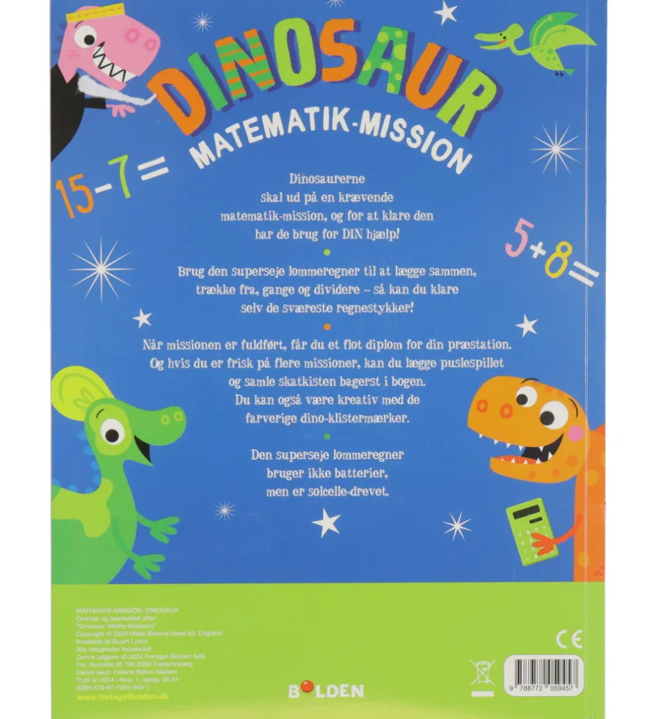 Aktivitetsbog - Dinosaur Matematik-mission - Dan>Forlaget Bolden Discount