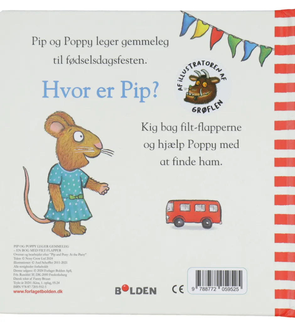 Bog m. Flapper - Pip og Poppy: Leger Gemmeleg>Forlaget Bolden Outlet