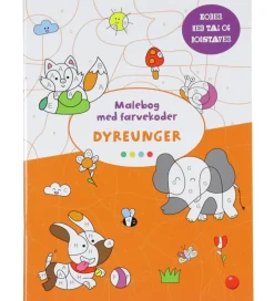 Malebog m. Farvekoder - Dyreunger>Forlaget Bolden Outlet