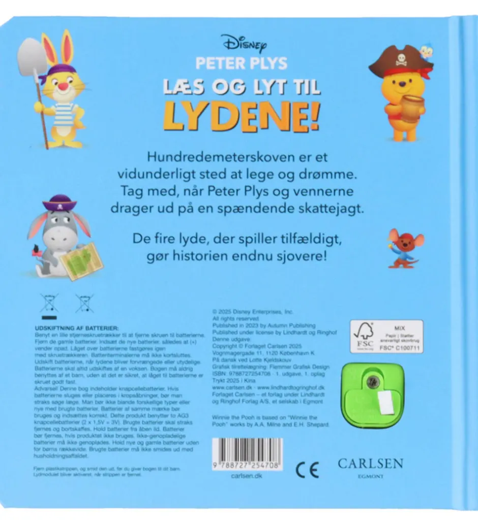Bog m. Lyd - Peter Plys - Læs Og Lyt Til Lydene>Forlaget Carlsen Sale
