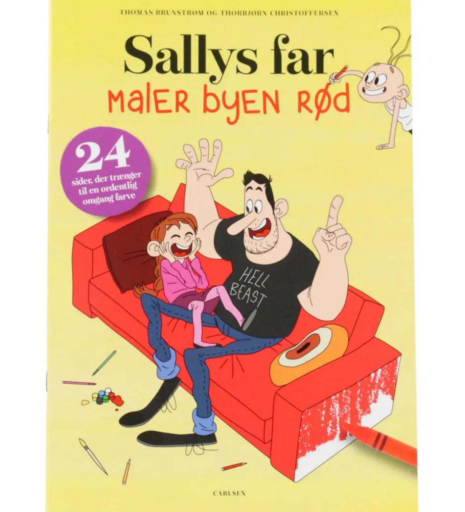 Malebog - Sallys Far Maler Byen Rød>Forlaget Carlsen