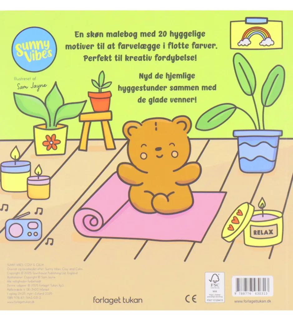 Malebog - Cozy Time - Sunny Vibes: Cozy & Calm>Forlaget Tukan Discount