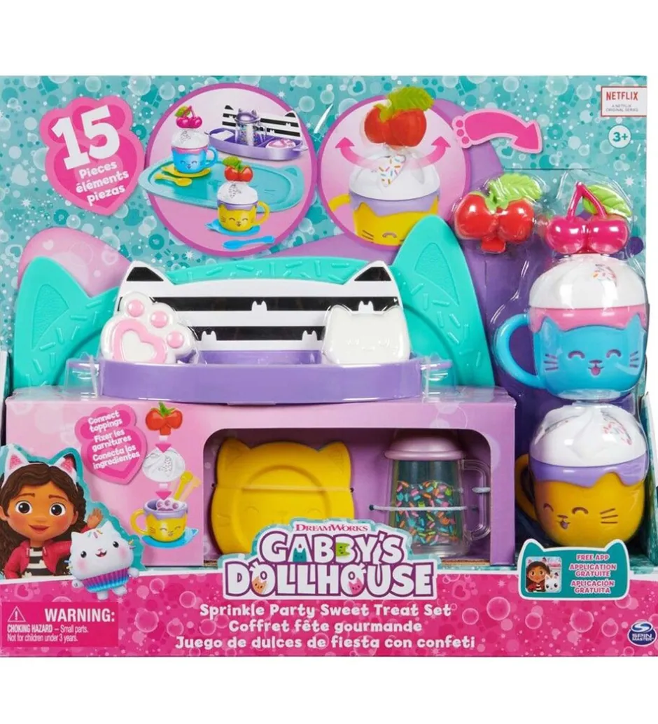 Sæt - 15 Dele - Sprinkle Party Sweet Treat Set>Gabby's Dollhouse Hot