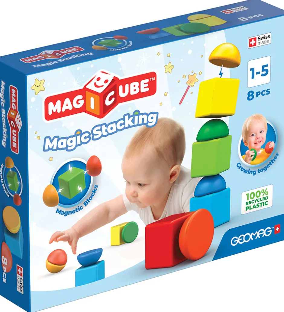 Magnetlegetøj - Magic Stacking - 8 Dele>Geomag Hot