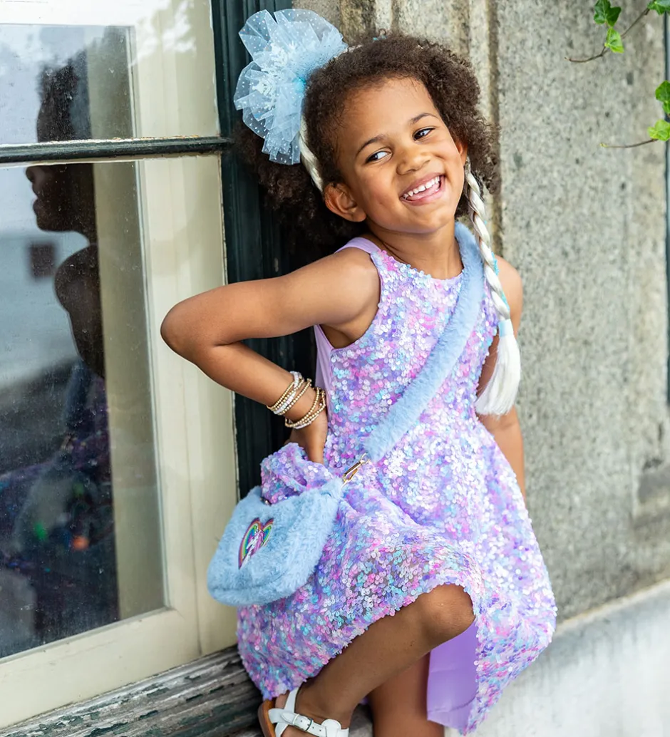 Skuldertaske - Rainbow Cuddle - Periwinkle>Great Pretenders Outlet