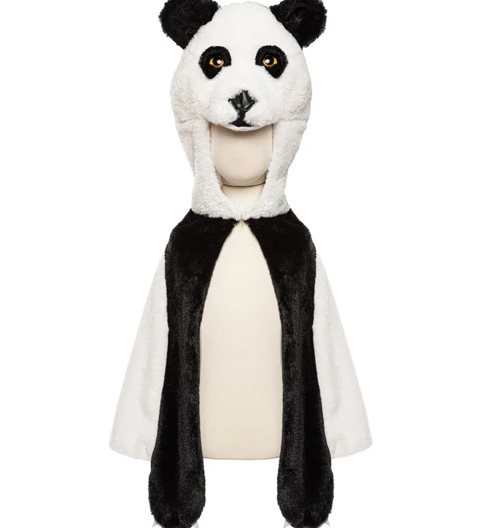 Udklædning - Kappe - Panda - Hvid/Sort>Great Pretenders Discount