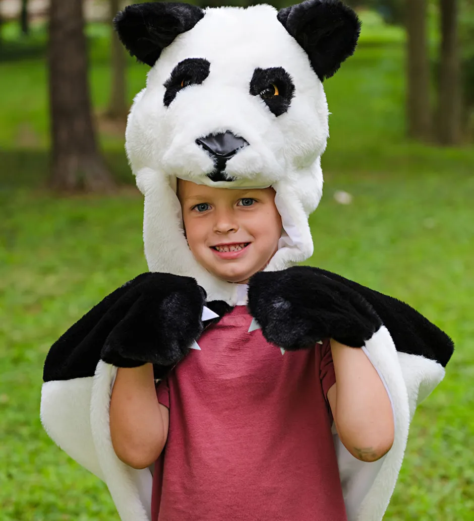 Udklædning - Kappe - Panda - Hvid/Sort>Great Pretenders Discount