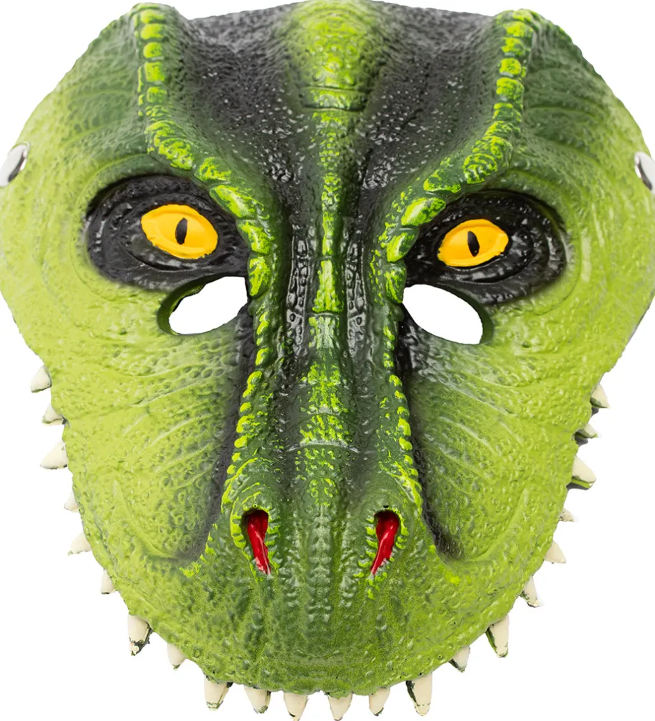 Udklædning - T-Rex Dino Maske - Grøn>Great Pretenders Discount