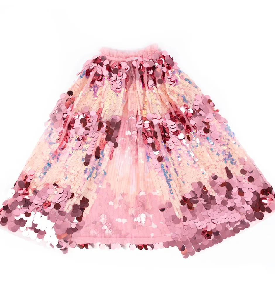 Udklædning - The 5th Avenue Pink Pailette Cape>Great Pretenders Best