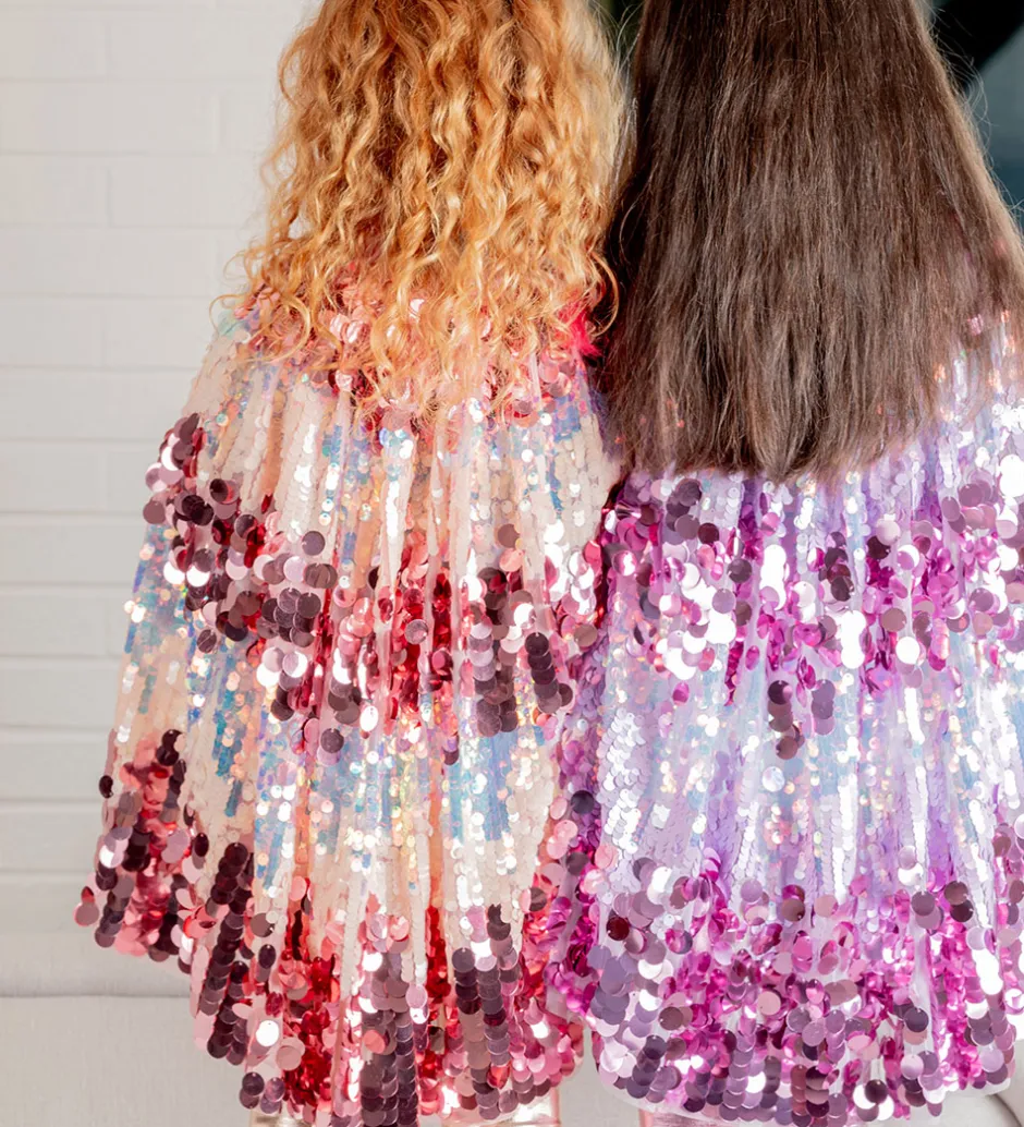 Udklædning - The 5th Avenue Pink Pailette Cape>Great Pretenders Best