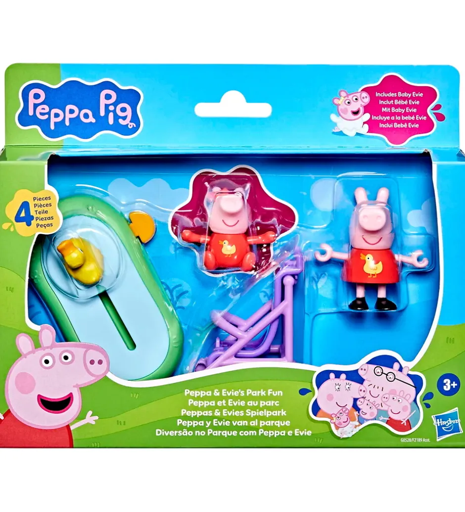 Legetøjsfigurer - 4 stk. - Peppa & Evie's Park Fun>Gurli Gris Best