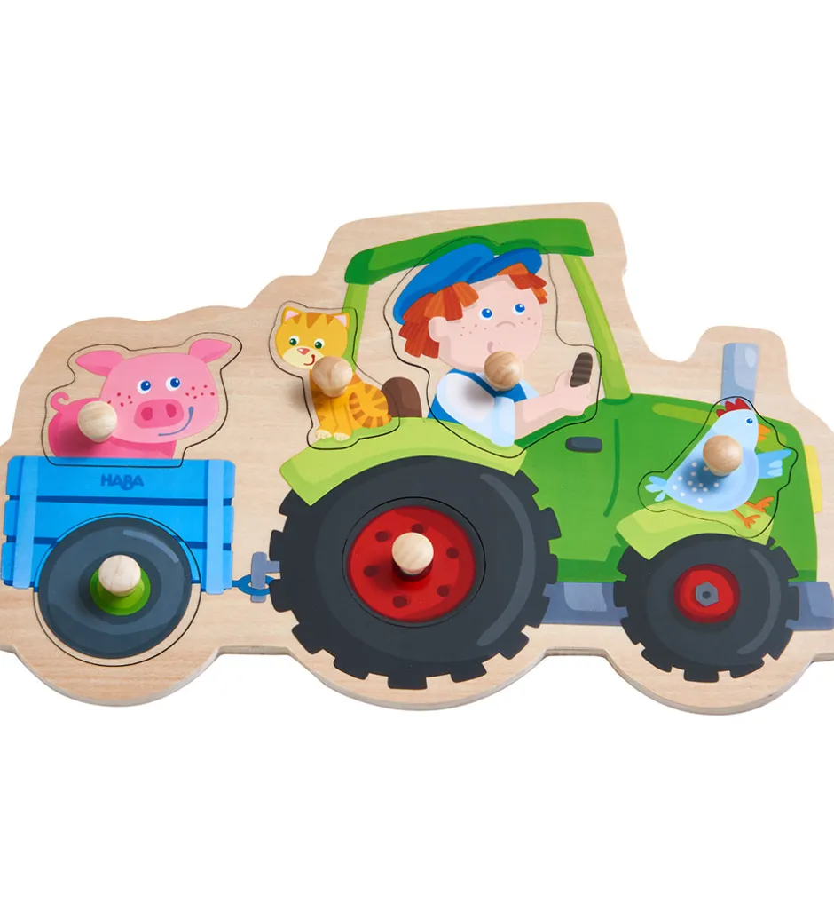 Puslespil - 6 Brikker - Træ - Traktor>HABA New