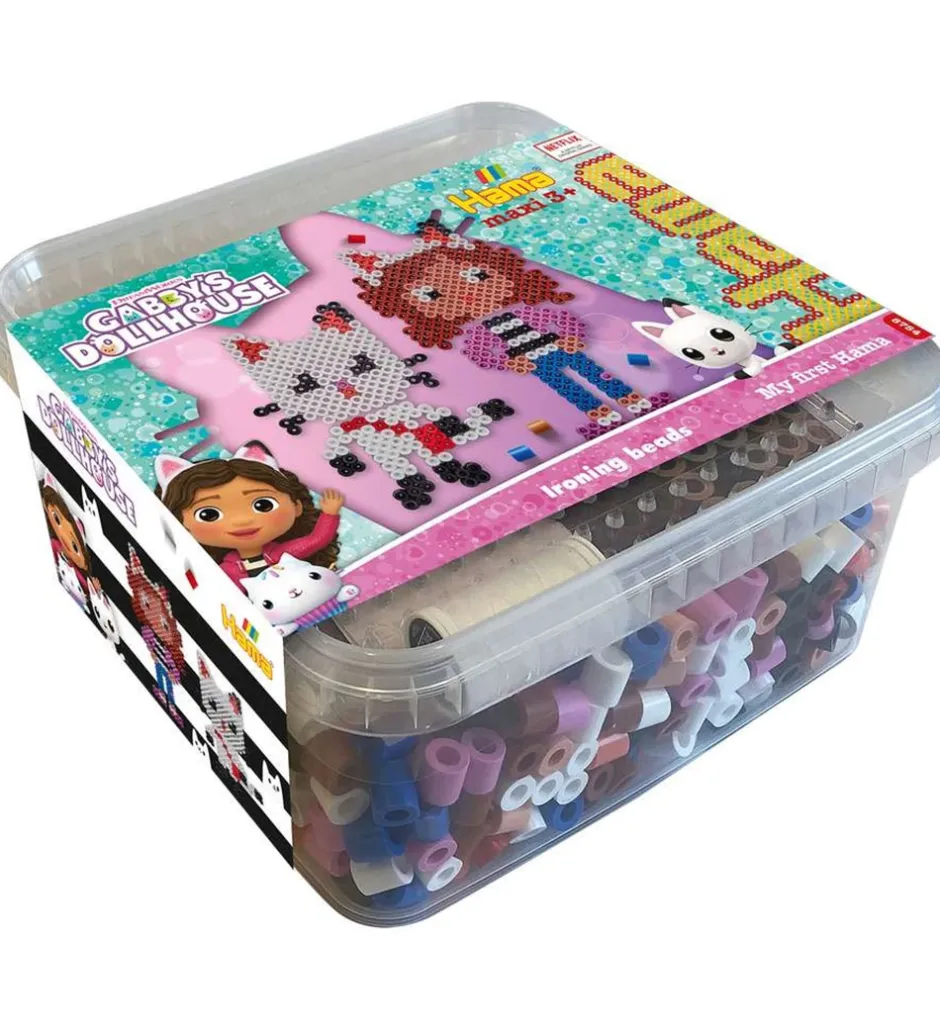 Maxi Perler - 900 stk. + 1 Plade - Gabby's Dollhouse>Hama