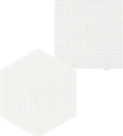 Midi Perleplader - 4 stk. - Cirkel/Hjerte/Kvadrat/Sekskant><noscript><img width=