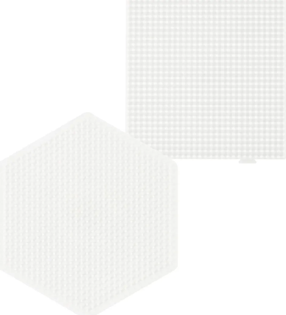 Midi Perleplader - 4 stk. - Cirkel/Hjerte/Kvadrat/Sekskant>Hama Online