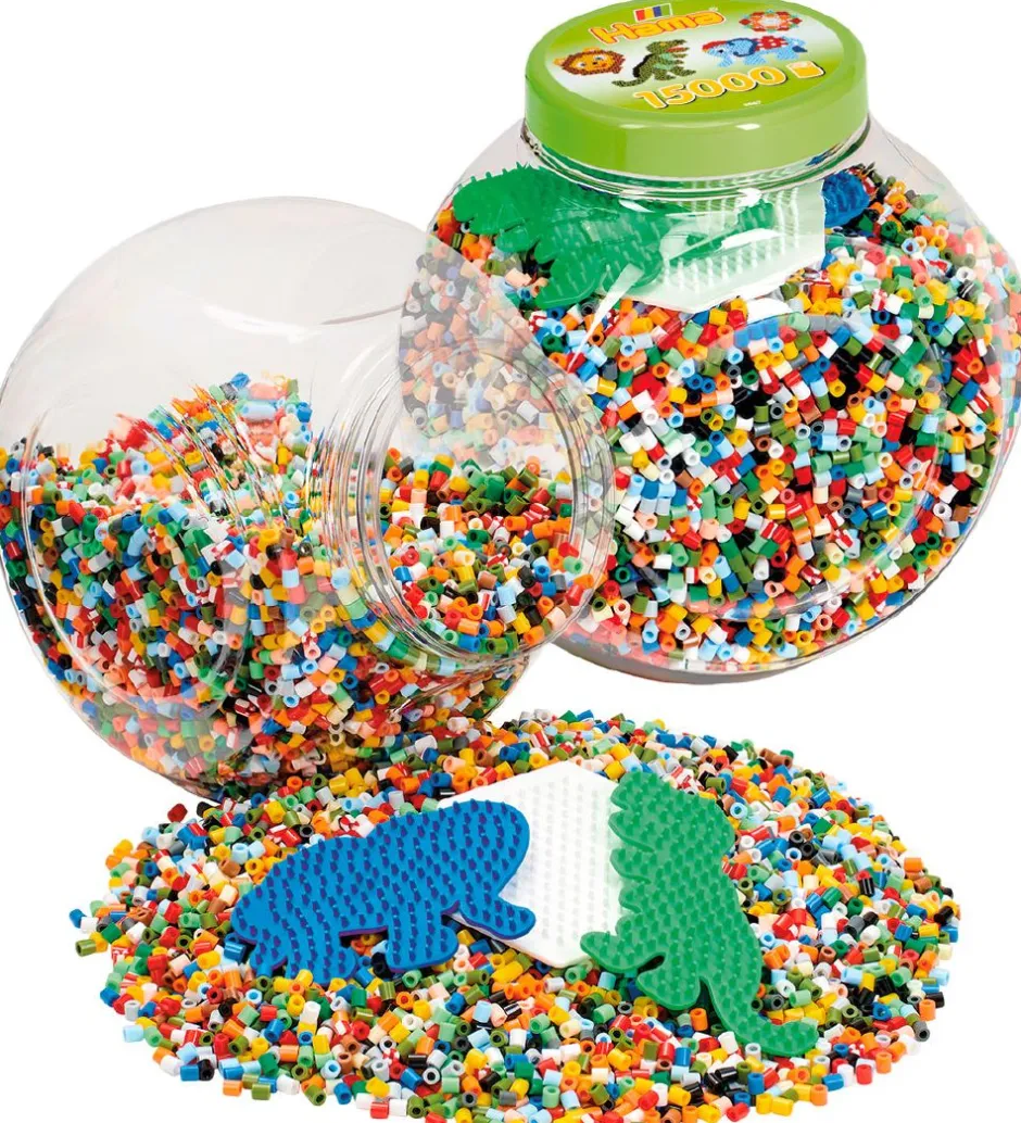 Midi Perler - 15.000 stk. + 3 Plader - Multifarvet>Hama New