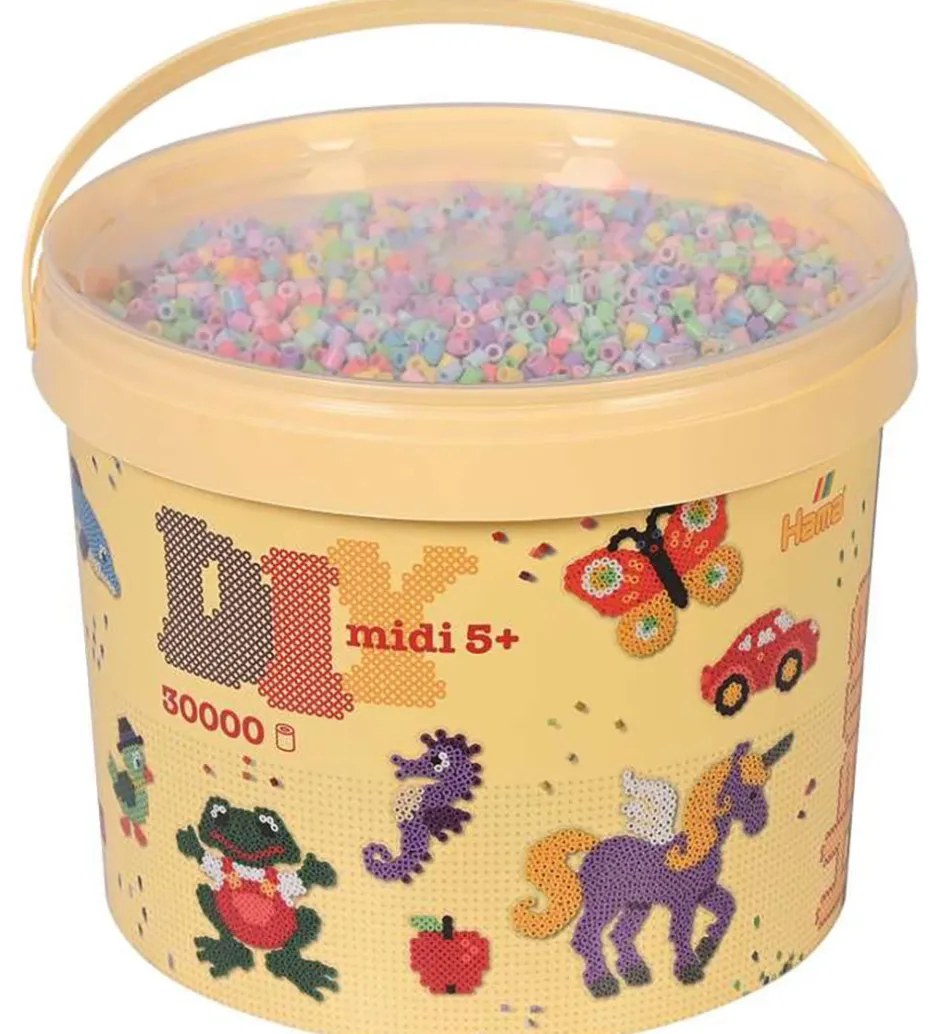 Midi Perler - 30.000 stk. - 50 Pastel Mix>Hama Online