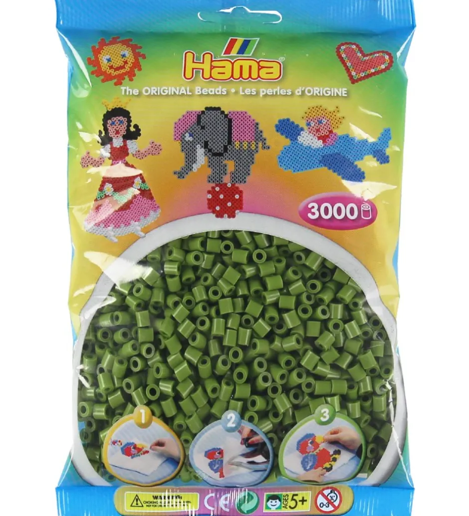Midi Perler - 3000 stk. - 84 Oliven>Hama Online